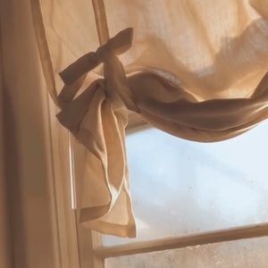 Light filtering balloon shade beige threshold target curtain tie kitchen neutral
